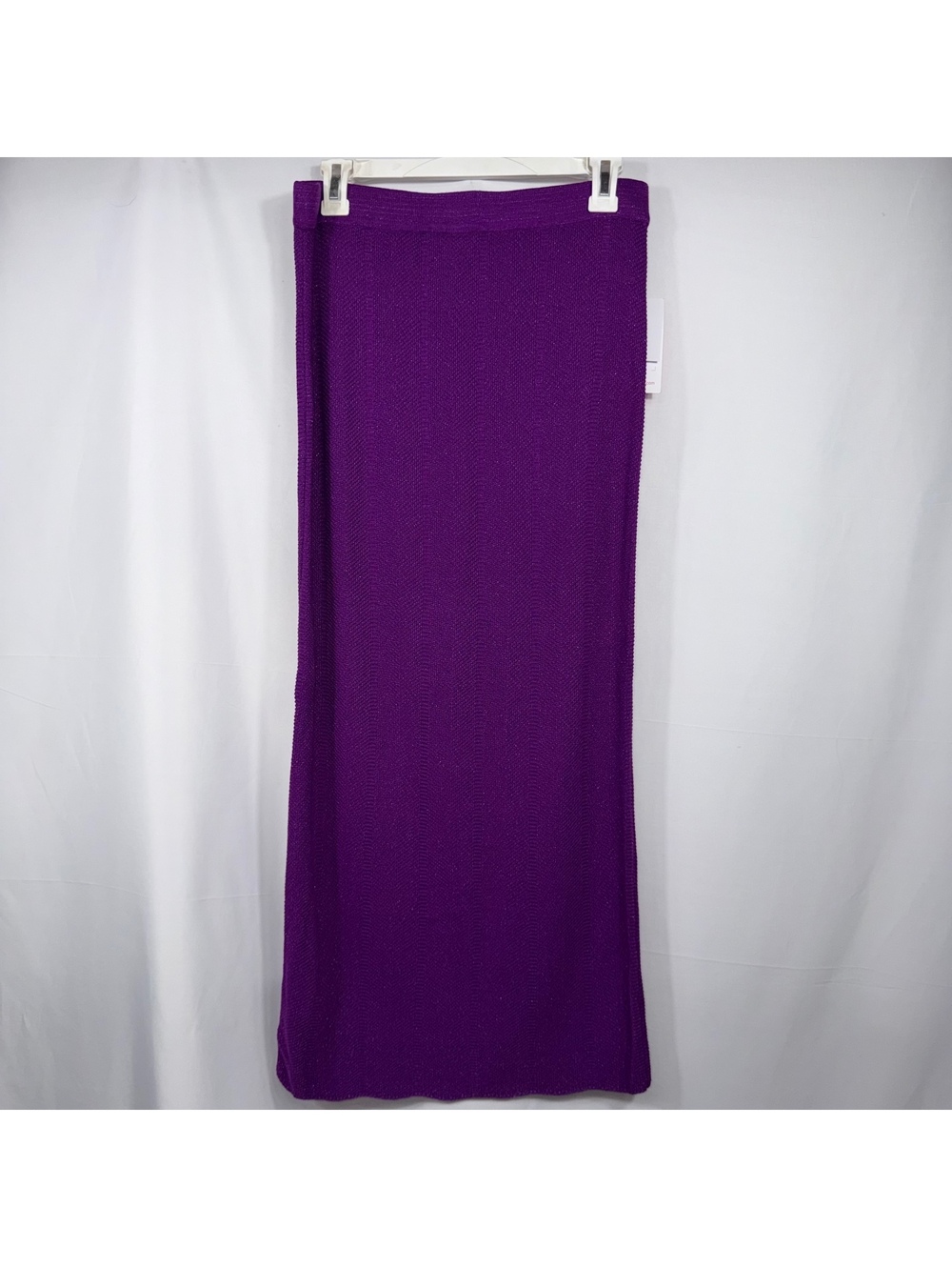 Shoedazzle Purple Metallic Maxi Skirt M NWT
